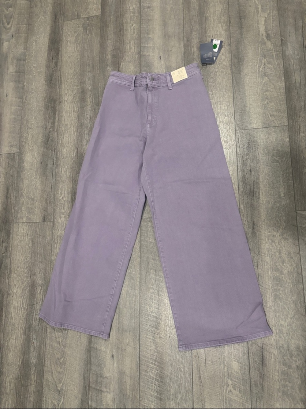 Lavender Wide-Leg Jeans sailor style